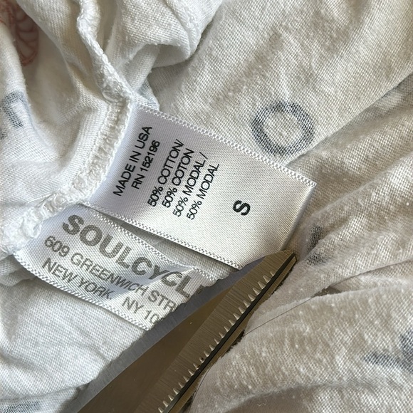 Soulcycle White Scattered Letters Logo Tank Top Small - Picture 7 of 8